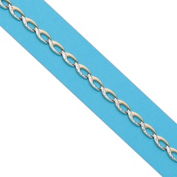 [PU946] PULSERA BICOLOR ORO TROQUELADA