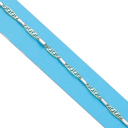 [PU876] PULSERA BICOLOR TALLADA ORO 18KL