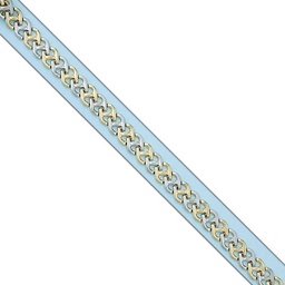 [PU1589] PULSERA BICOLOR TROQUELADA ORO 18KL