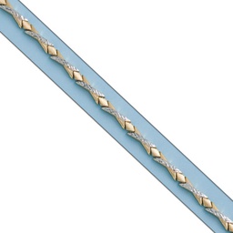 [PU653] PULSERA BICOLOR TROQUELADA ORO 18KL