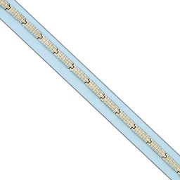 [PU1625] PULSERA BICOLOR TROQUELADA ORO 18KL