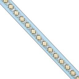 [PU1587] PULSERA BICOLOR TROQUELADA ORO 18KL