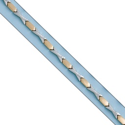 [PU651] PULSERA BICOLOR TROQUELADA ORO 18KL