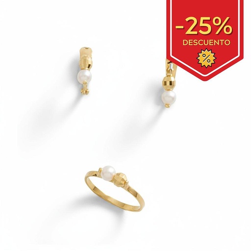 SORTIJA BEBE ORO 18KL PERLA