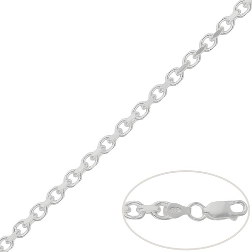 CADENA PLATA 925MM ROLOT 4 CARAS - 5MM