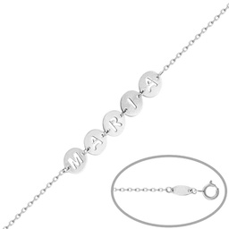 [AG213] PULSERA CIRCULOS NOMBRE PLATA 925MM 