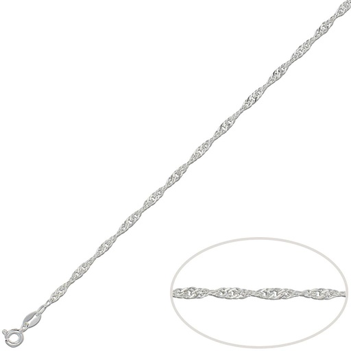 CADENA PLATA 925MM SINGAPUR - 2.50MM