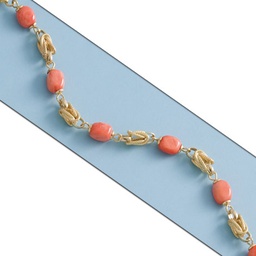 [PU600] PULSERA CORALINA ORO 18KL