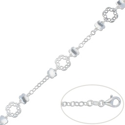 [AG175] PULSERA FLORES PLATA 925MM
