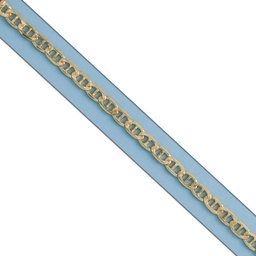 [PU418] PULSERA FUNDIDA ANCLA TALLADA ORO 18KL