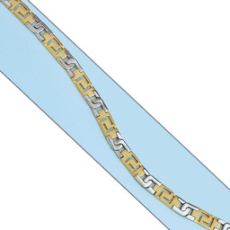 [PU1867] PULSERA FUNDIDA ORO 18KL BICOLOR