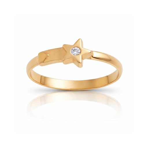 SORTIJA ORO 18KL CIRCONITA ESTRELLA