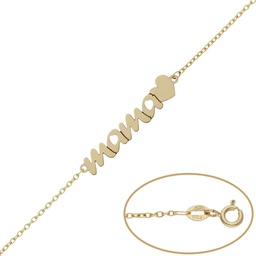 [PU1376] PULSERA MAMA + CORAZON ORO 18KL