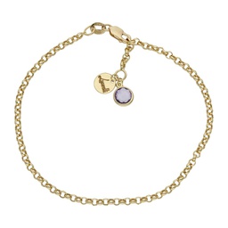 [HT100L] PULSERA MI HISTORIA 2.50MM ORO 18KL - LILA