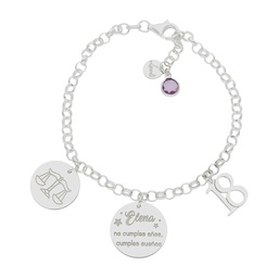 [AG3009] PULSERA MI HISTORIA CUMPLEAÑOS PLATA 925MM