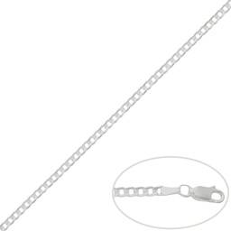 [AG437] CADENA PLATA 925MM BARBADA - 3MM