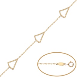 [PU1050] PULSERA ORO 18KL - 3 TRIANGULOS