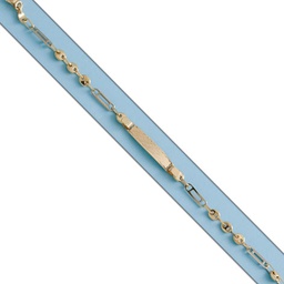 [PU1122] PULSERA ORO 18KL BICOLOR CON PLACA