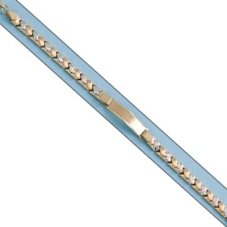 [PU288] PULSERA ORO 18KL BICOLOR CON PLACA
