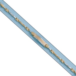 [PU289] PULSERA ORO 18KL BICOLOR CON PLACA