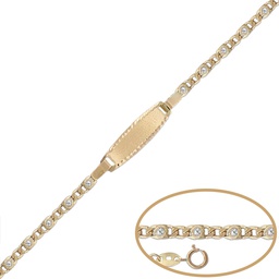 [PU1149] PULSERA ORO 18KL CIRCONITAS - 14CM