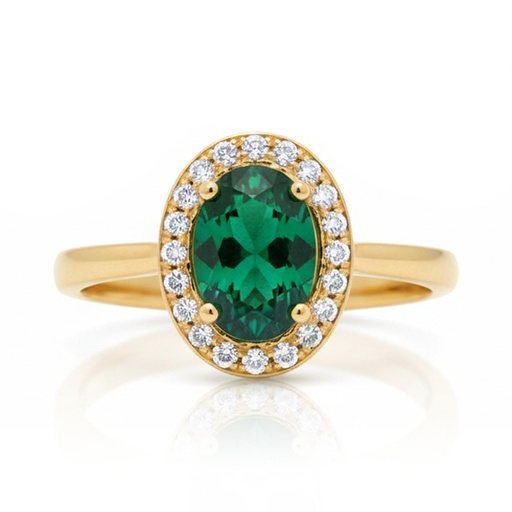 SORTIJA ORO 18KL CRISOPAL VERDE