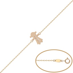 [PU1127] PULSERA ORO 18KL NIÑA + NOMBRE