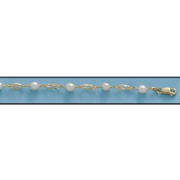 [PU577] PULSERA ORO 18KL PERLA JOFA Y JAULA