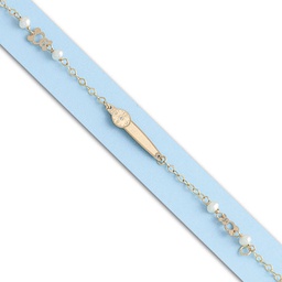 [PU755] PULSERA ORO 18KL RELOJ PERLAS