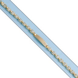 [PU1001] PULSERA ORO 18KL TROQUELADA CIRCONITAS