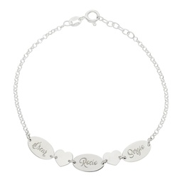 [AG324] PULSERA PLATA 925MM CORAZONES + NIÑOS