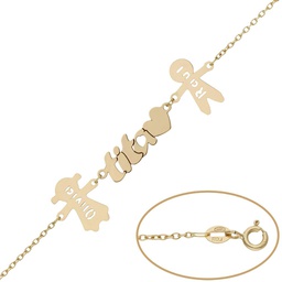 [PU1368] PULSERA TITA + NIÑOS ORO 18KL
