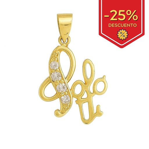 COLGANTE EN ORO 18KL "SOLO TU"