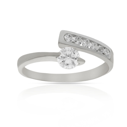 SORTIJA ORO BLANCO 18KL CIRCONITAS