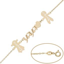 [PU1369] PULSERA YAYA + NIÑOS ORO 18KL