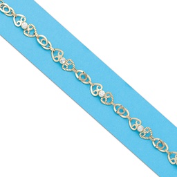 [PU969] PULSERAS ORO 18KL TROQUELADAS CIRCONITAS