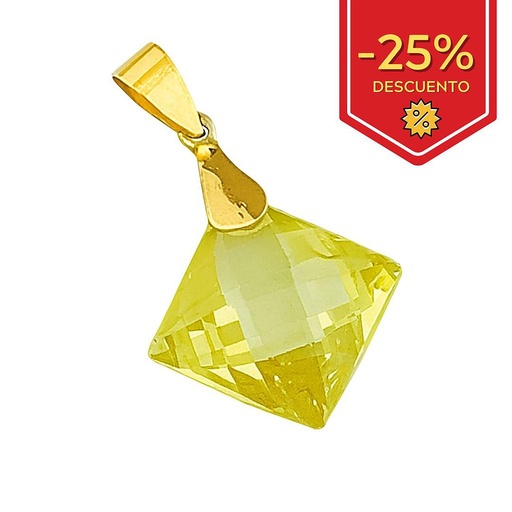 COLGANTE EN ORO DE 18KL PERIDOT