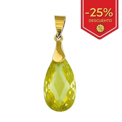 COLGANTE EN ORO DE 18KL PERIDOT