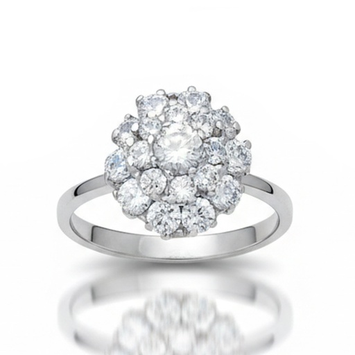 SORTIJA ORO BLANCO 18KL CIRCONITAS