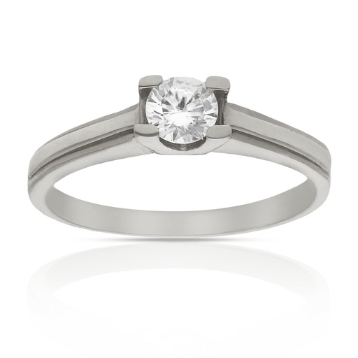 SORTIJA ORO BLANCO 18KL DIAMANTE