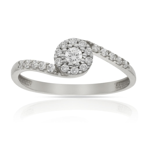 SORTIJA ORO BLANCO 18KL DIAMANTE