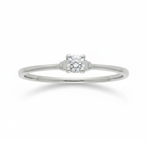 SORTIJA ORO BLANCO 18KL DIAMANTE - STOCK