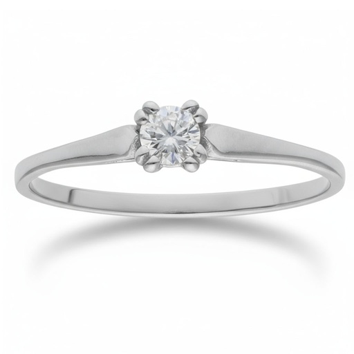 SORTIJA ORO BLANCO 18KL DIAMANTE - STOCK