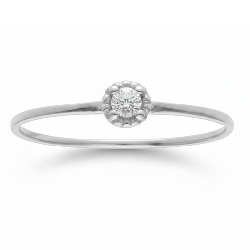 SORTIJA ORO BLANCO 18KL DIAMANTE - STOCK