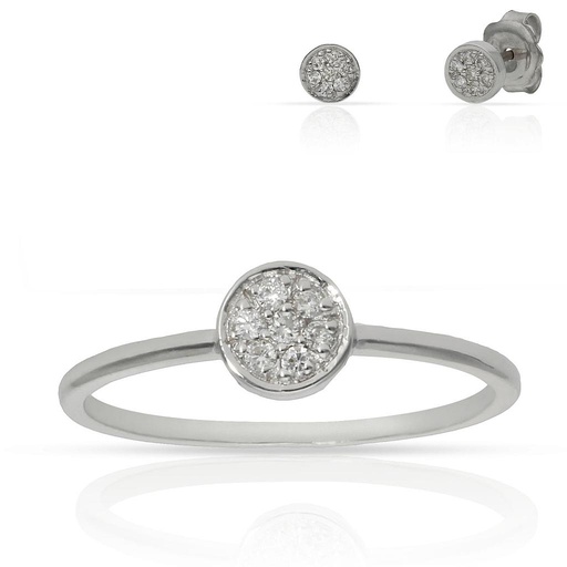 SORTIJA ORO BLANCO 18KL DIAMANTES - STOCK