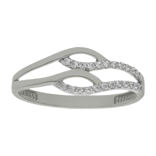 SORTIJA ORO BLANCO 18KL DIAMANTES - STOCK