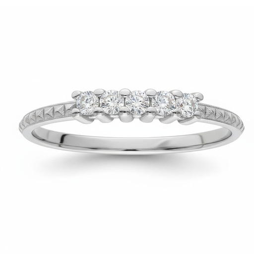 SORTIJA ORO BLANCO 18KL DIAMANTES - STOCK