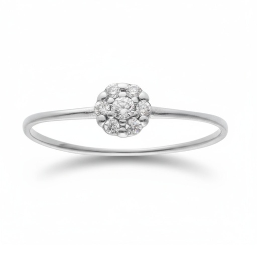 SORTIJA ORO BLANCO 18KL DIAMANTES - STOCK