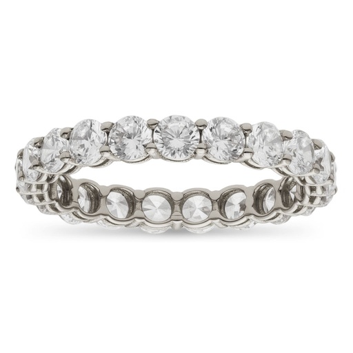 SORTIJA ORO BLANCO 18KL INFINITY CIRCONITAS - 3MM