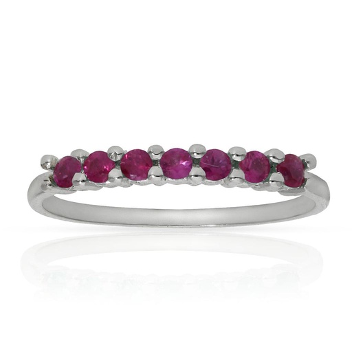 SORTIJA ORO BLANCO 18KL RUBIES FINOS - STOCK
